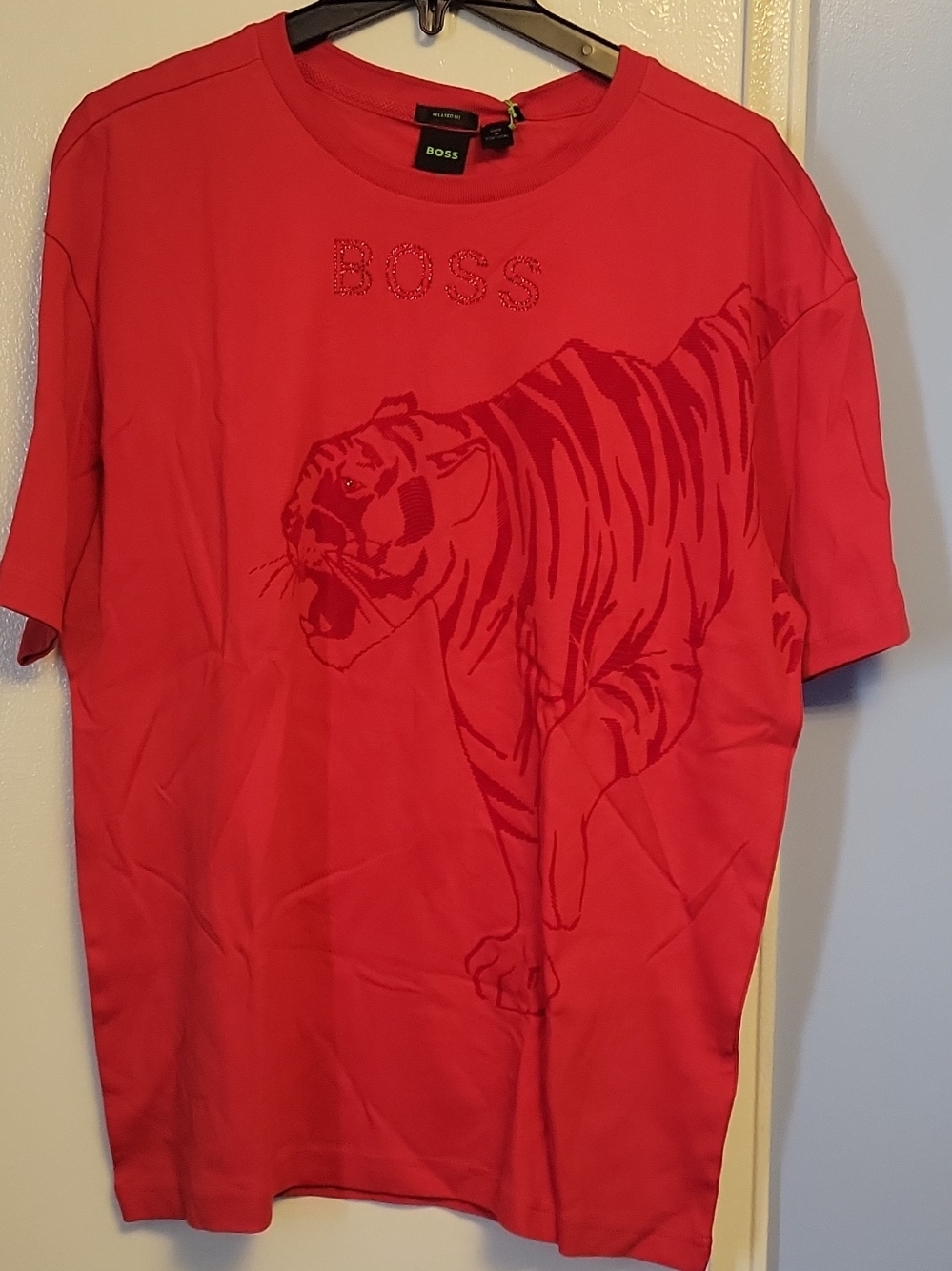 BOSS Red Short-Sleeve Tiger Graphic Tee